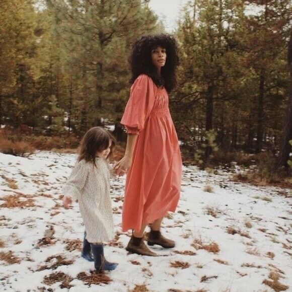 DOEN Catrinette Maxi Dress Nightgown in Apple blossom size XS NWT - Picture 3 of 17